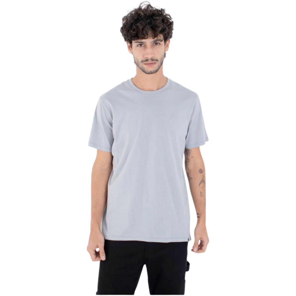 2026 Hurley Mens Low Tide Short Sleeve Tee MTSEU00010 - Thunder Blue Solid